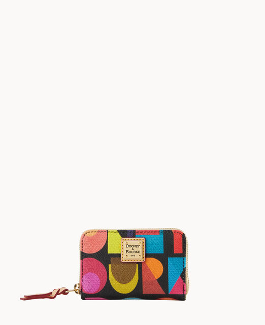 Art Deco Large Zip Around Credit Card Case