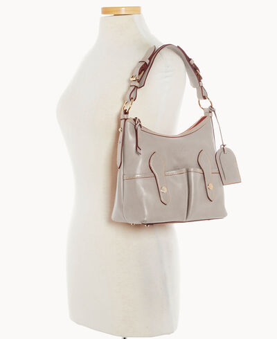 As Is Dooney & Bourke Florentine Leather Small Drawstring Bag 