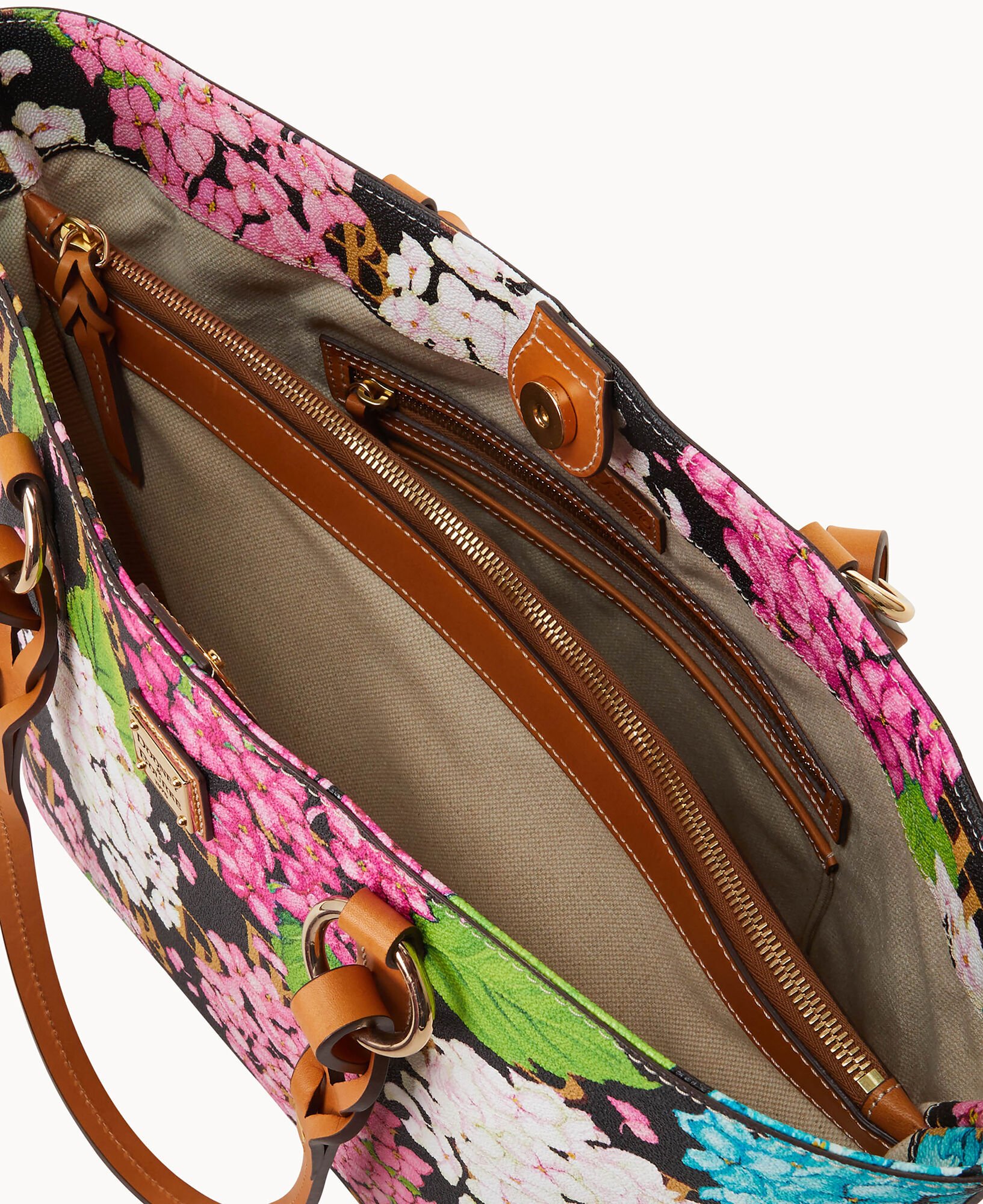 Dooney Bourke Hydrangea Monogram Nelly Tote