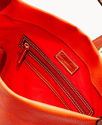 Calf Small Logo Lock Shoulder Bag