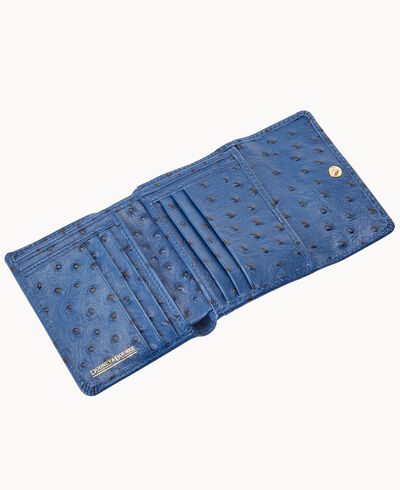 Ostrich Small Flap Wallet