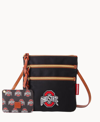 Collegiate Ohio State University North South Triple Zip w ID Holder