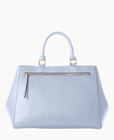 Saffiano Zip Satchel