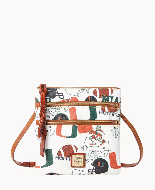 Collegiate University of Miami N S Triple Zip Crossbody