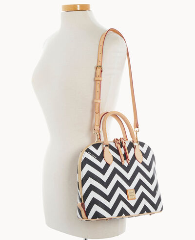 Chevron Zip Zip Satchel