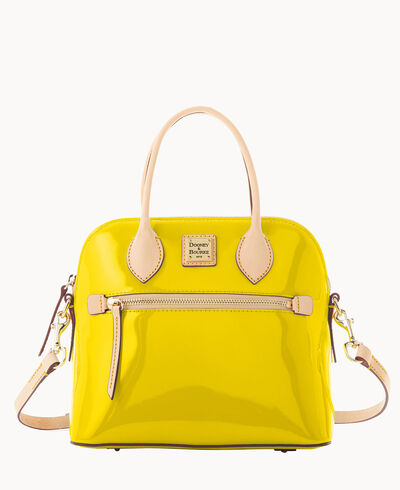 Patent Domed Satchel