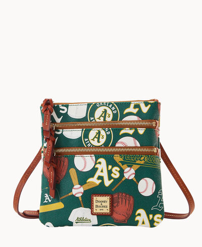 MLB Athletics N S Triple Zip Crossbody