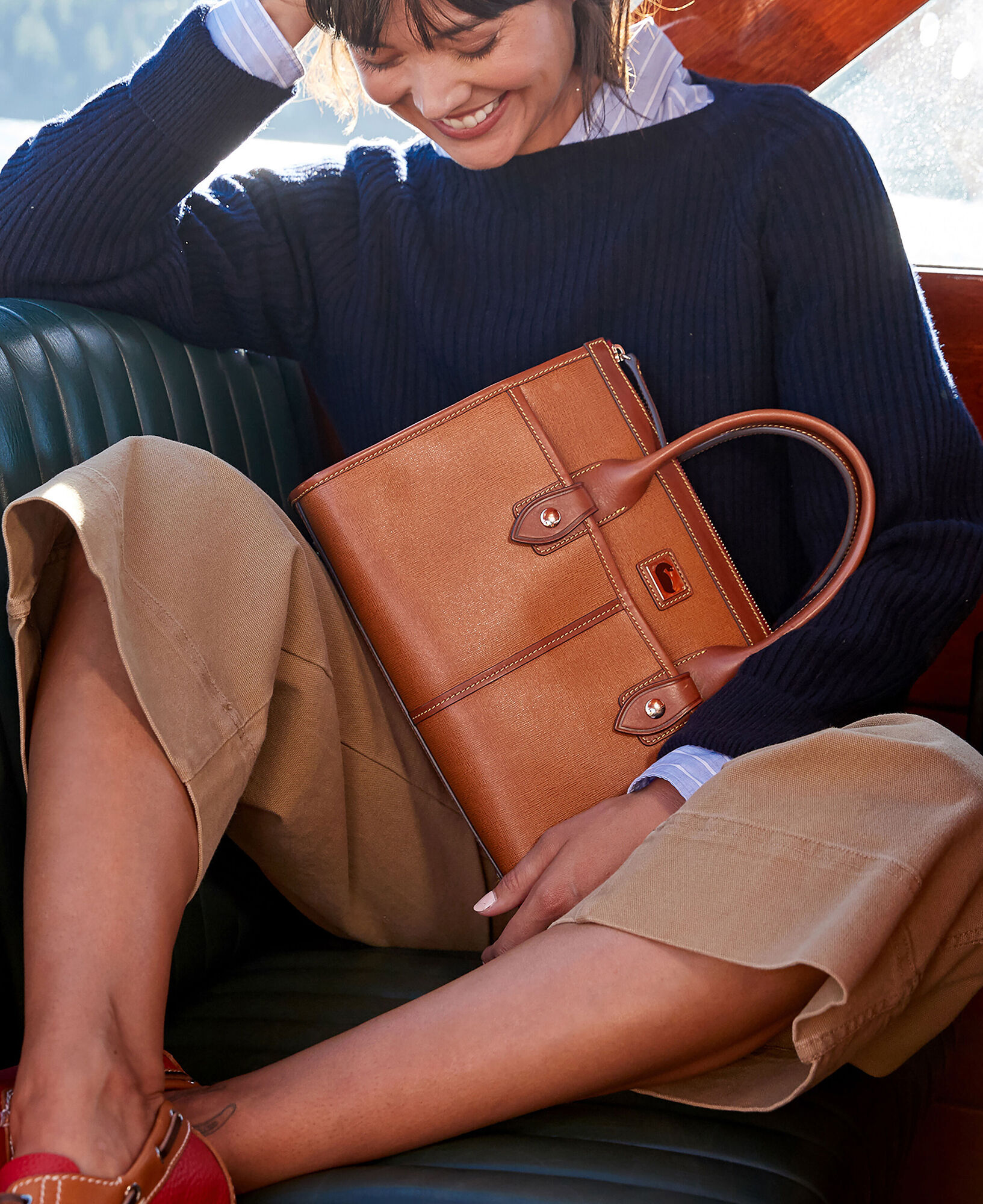 Dooney and bourke 2025 camden saffiano satchel