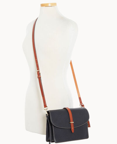 Pebble Grain Flap Crossbody