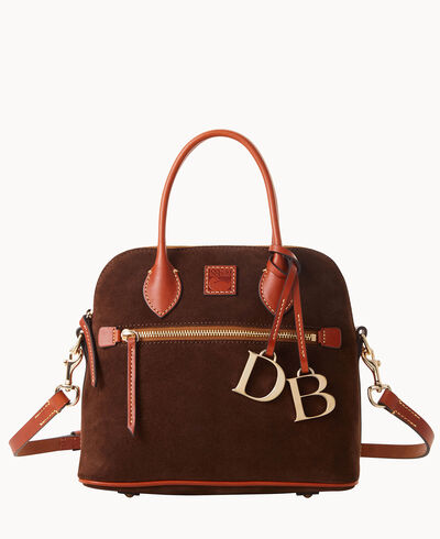 Suede Domed Satchel