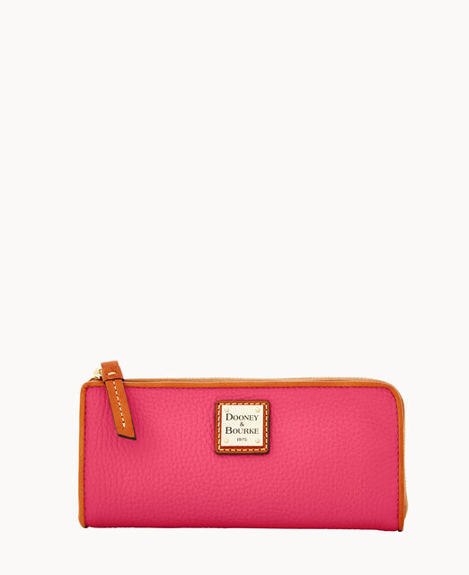 Pebble Grain Zip Clutch