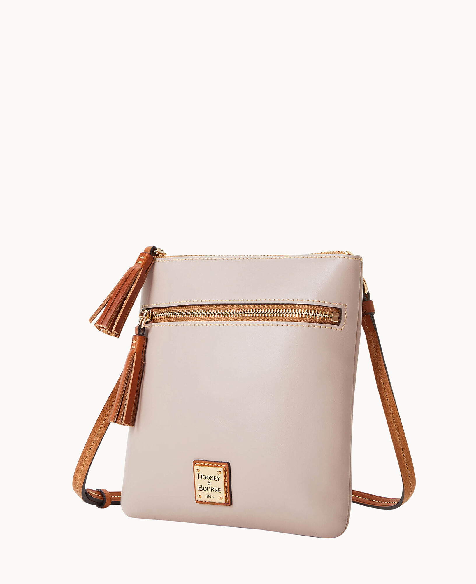 Dooney Bourke Wexford Leather Double Zip Tassel Crossbody