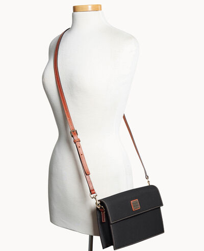 Pebble Grain East West Flap Crossbody
