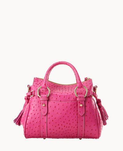 Ostrich Satchel With Pocket