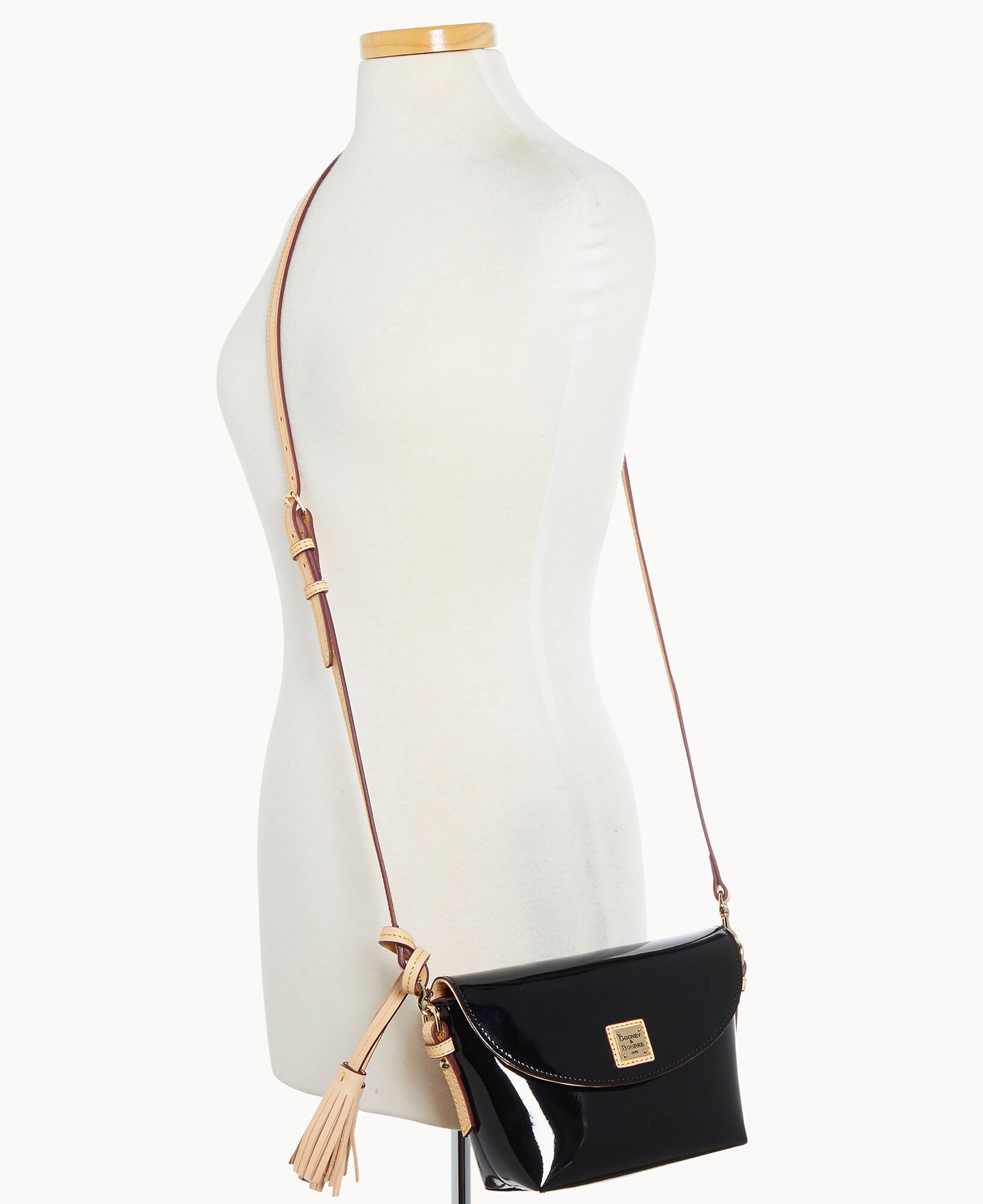 Dooney & Bourke Patent Crossbody Saddle Bag