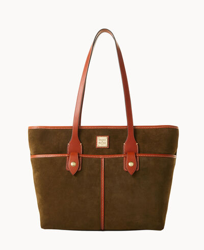 Suede Double Pocket Tote