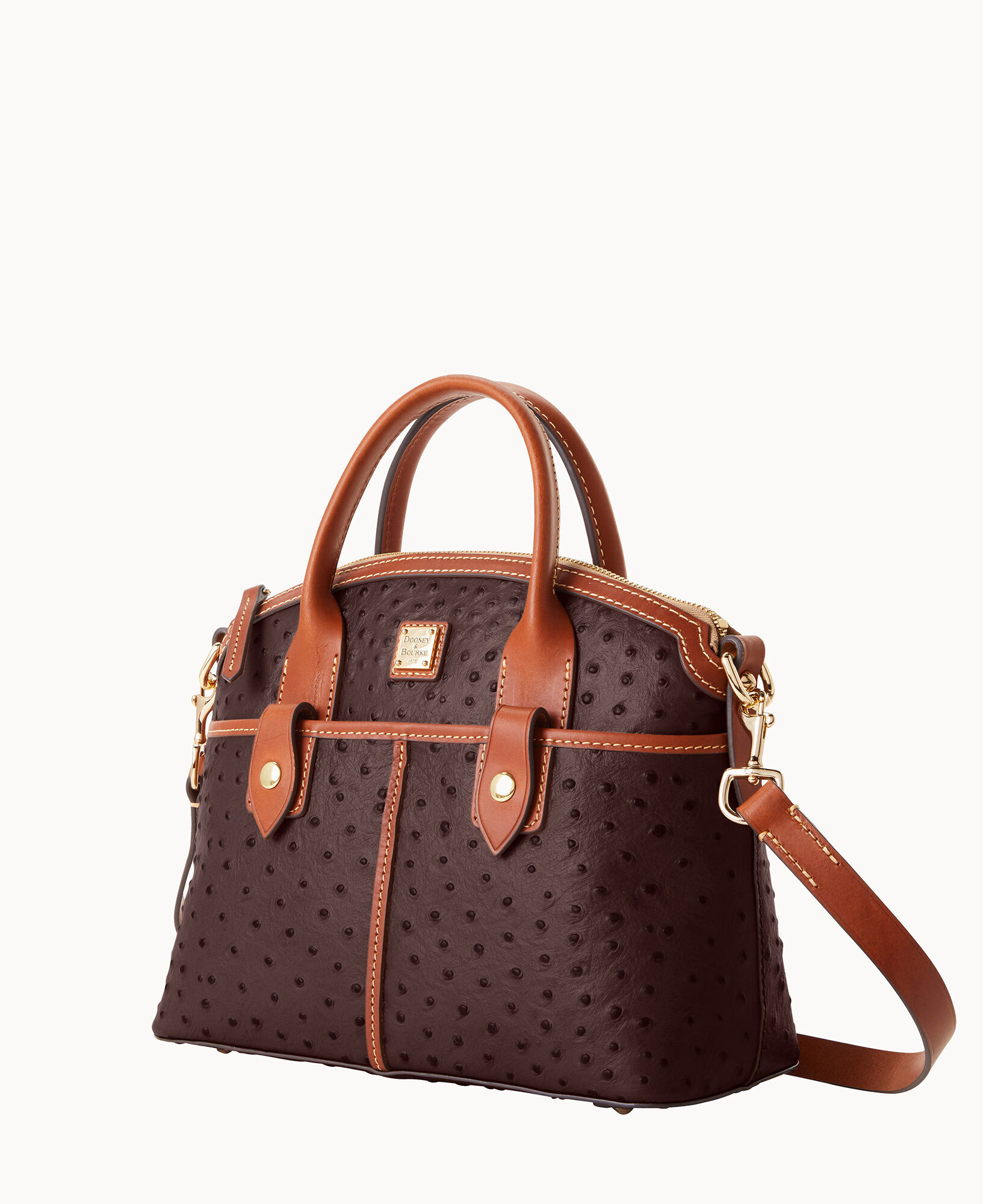 Dooney ostrich satchel clearance