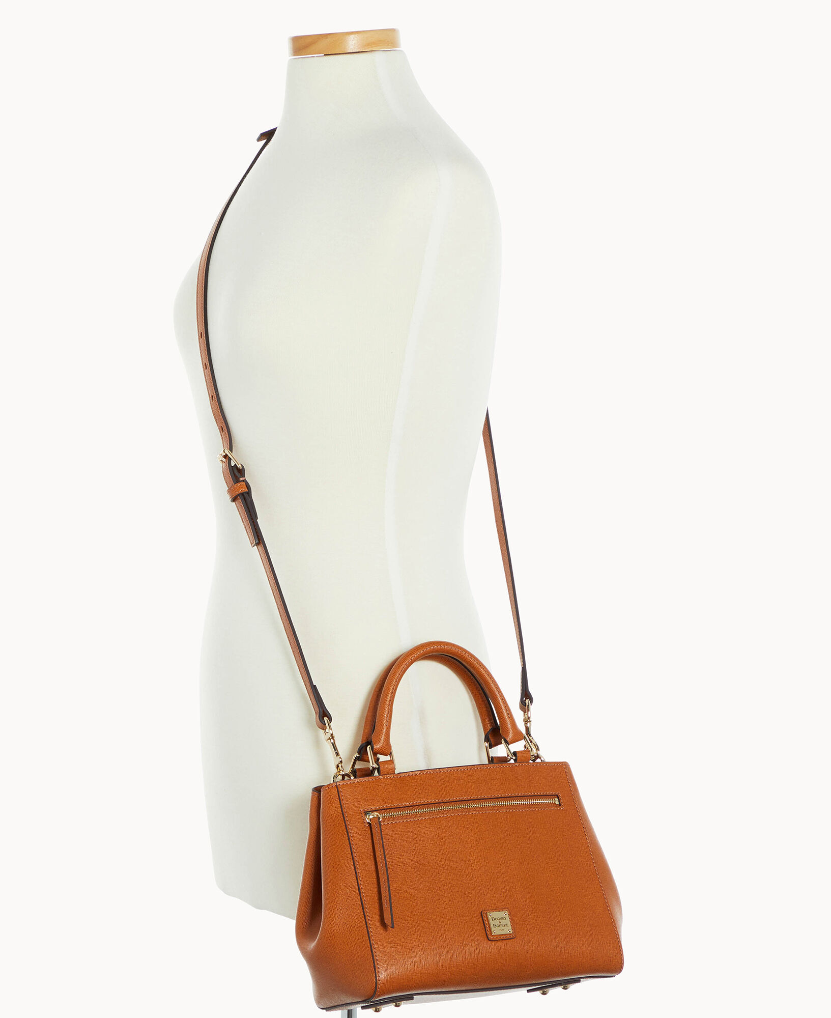 Dooney and bourke 2025 saffiano zip zip satchel