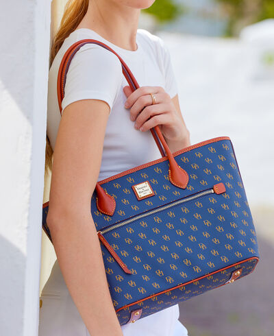 Dooney & Bourke Gretta Collection Signature Logo Print Tote Bag