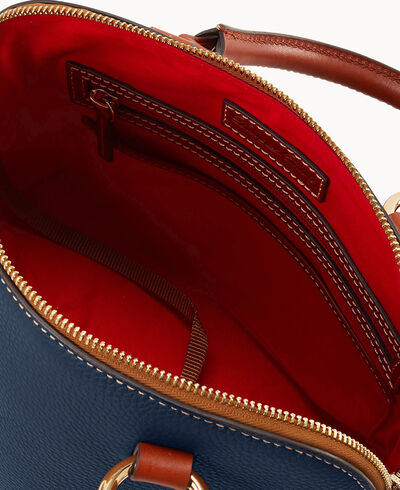 Pebble Grain Domed Satchel