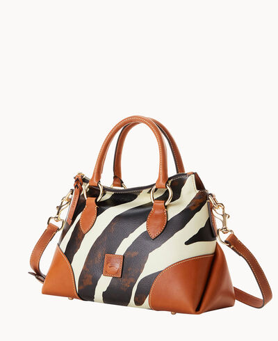 Zebra Leather Satchel 30