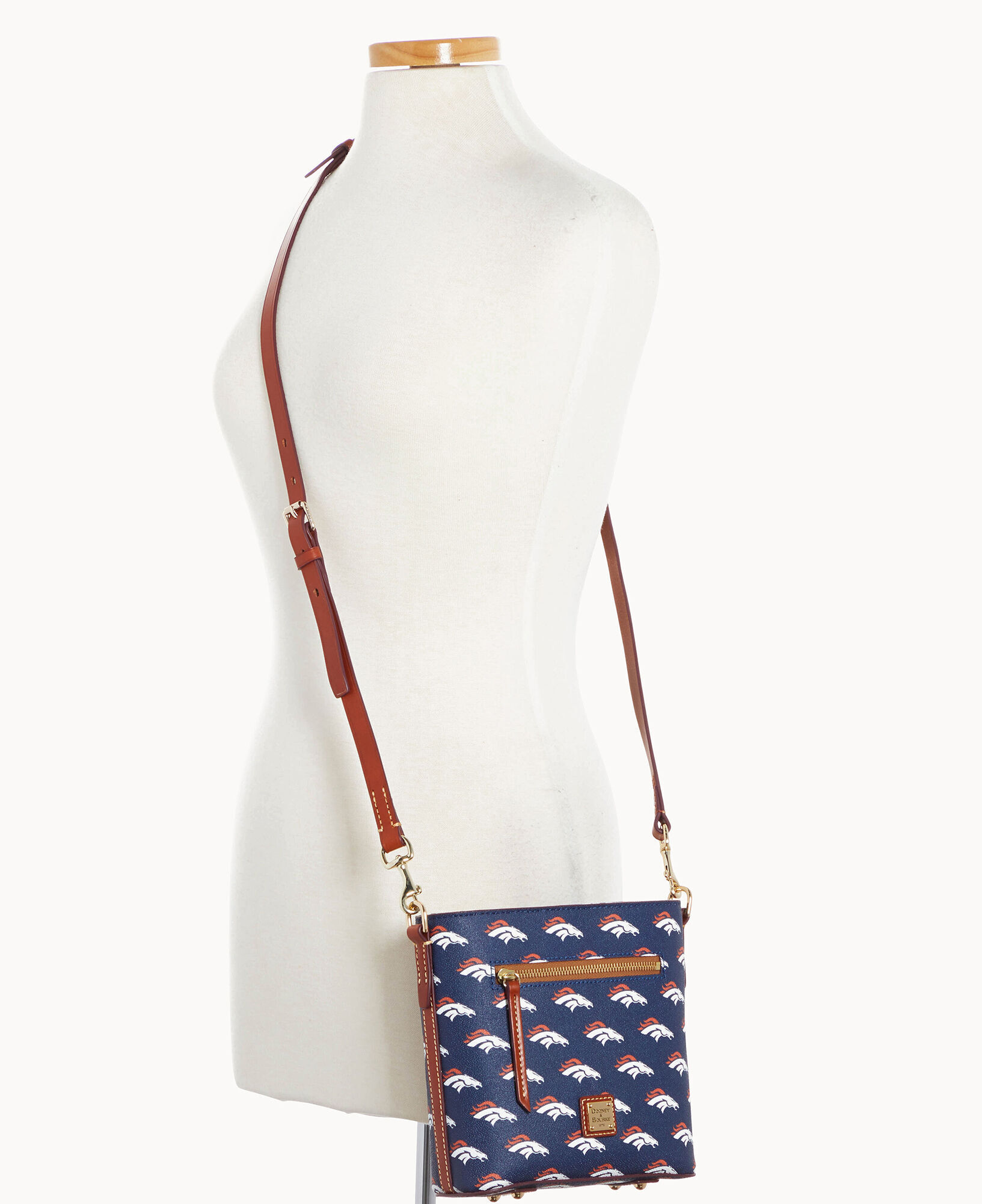 Dooney Bourke NFL Broncos Small Zip Crossbody