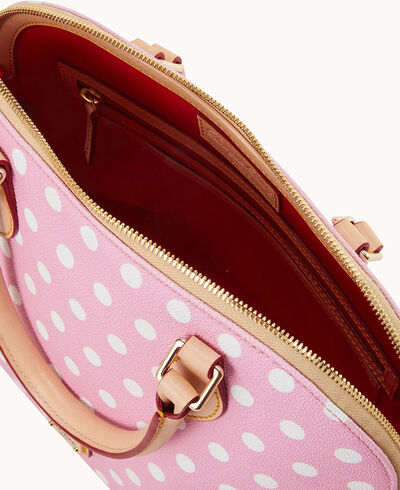 Polka Dot Zip Zip Satchel