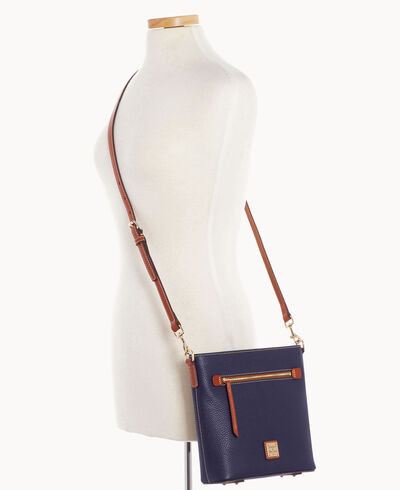 Pebble Grain Zip Crossbody