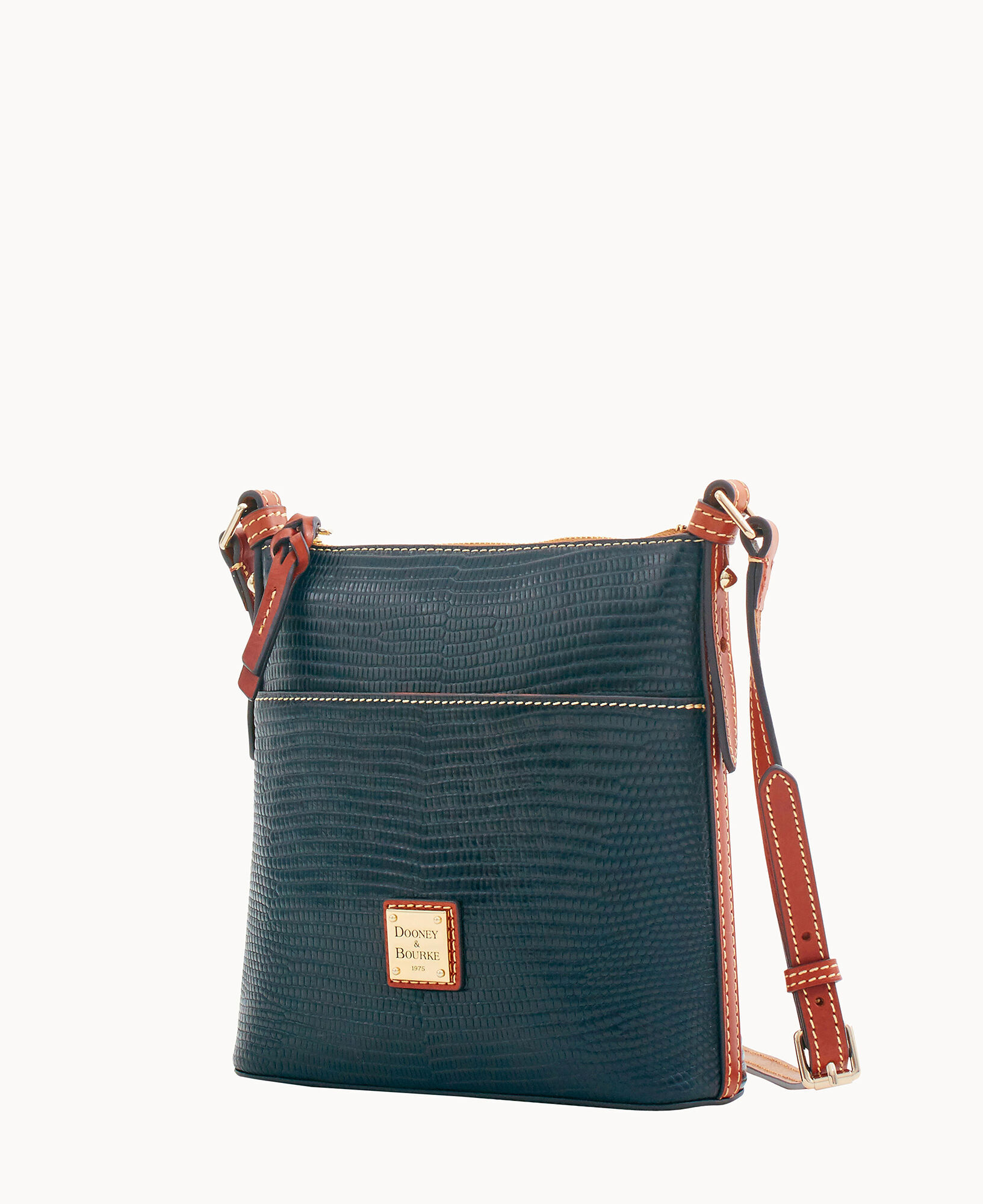 Dooney & bourke lizard embossed letter carrier crossbody outlet