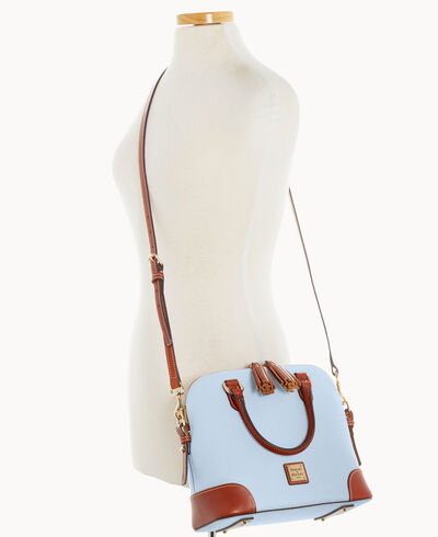 Pebble Grain Domed Satchel