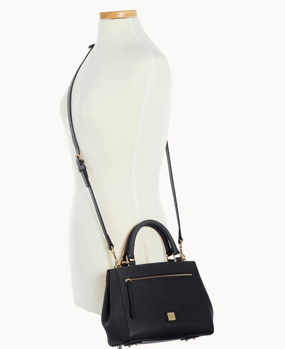 Saffiano Small Zip Satchel
