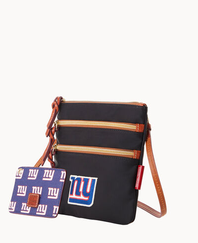 NFL NY Giants North South Triple Zip w ID holder