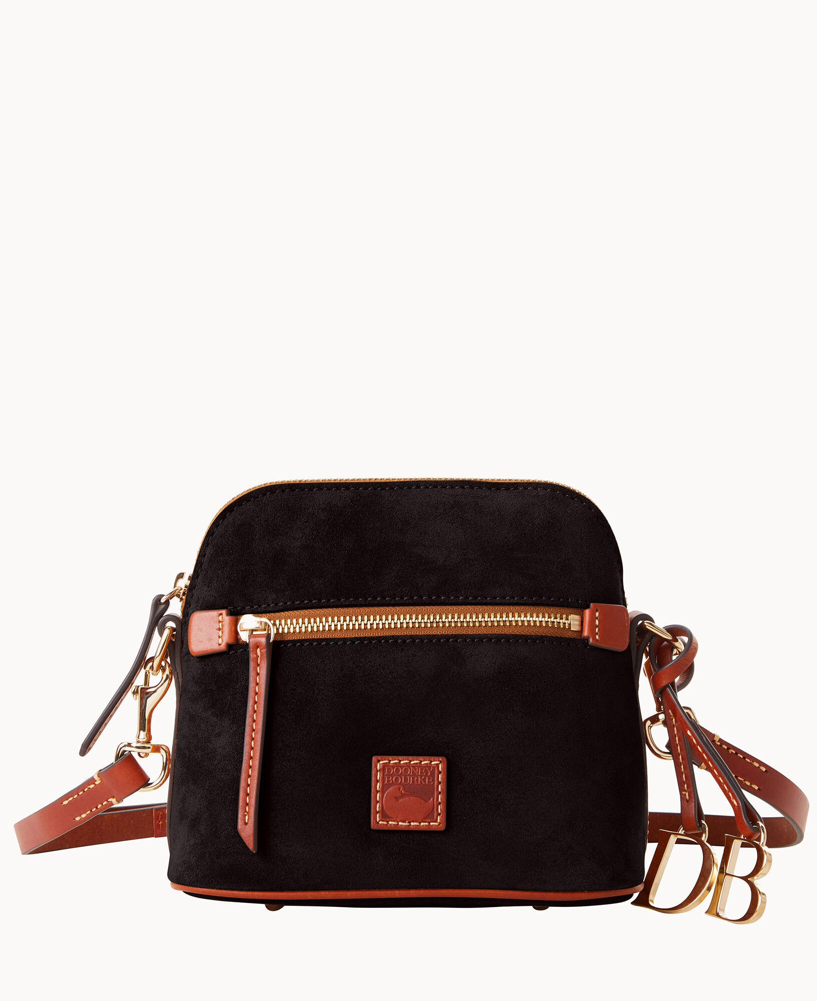 Suede Domed Crossbody