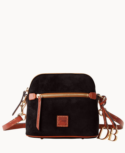 Suede Domed Crossbody