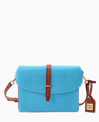Pebble Grain Flap Crossbody