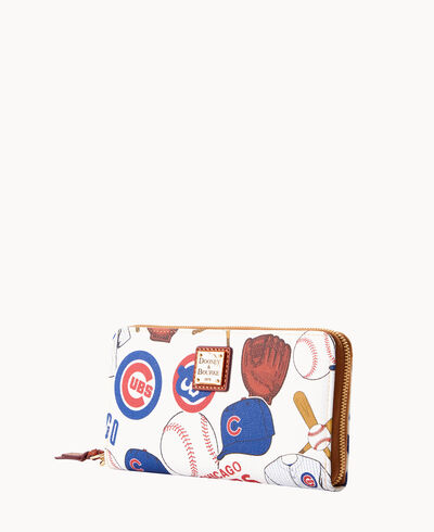 MLB Cubs Large Zip Around Wristlet