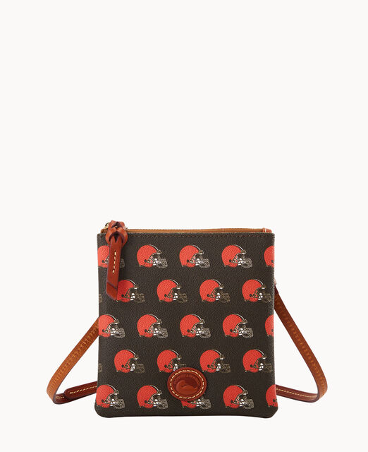 NFL Browns Small North South Top Zip Crossbody
