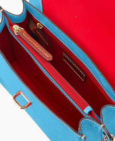 Pebble Grain Flap Crossbody