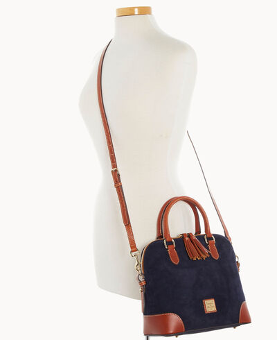Suede Domed Satchel