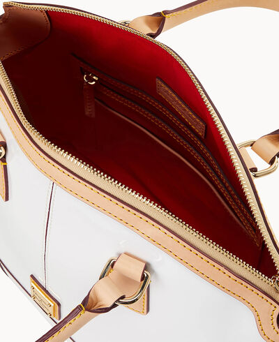 Patent Domed Satchel