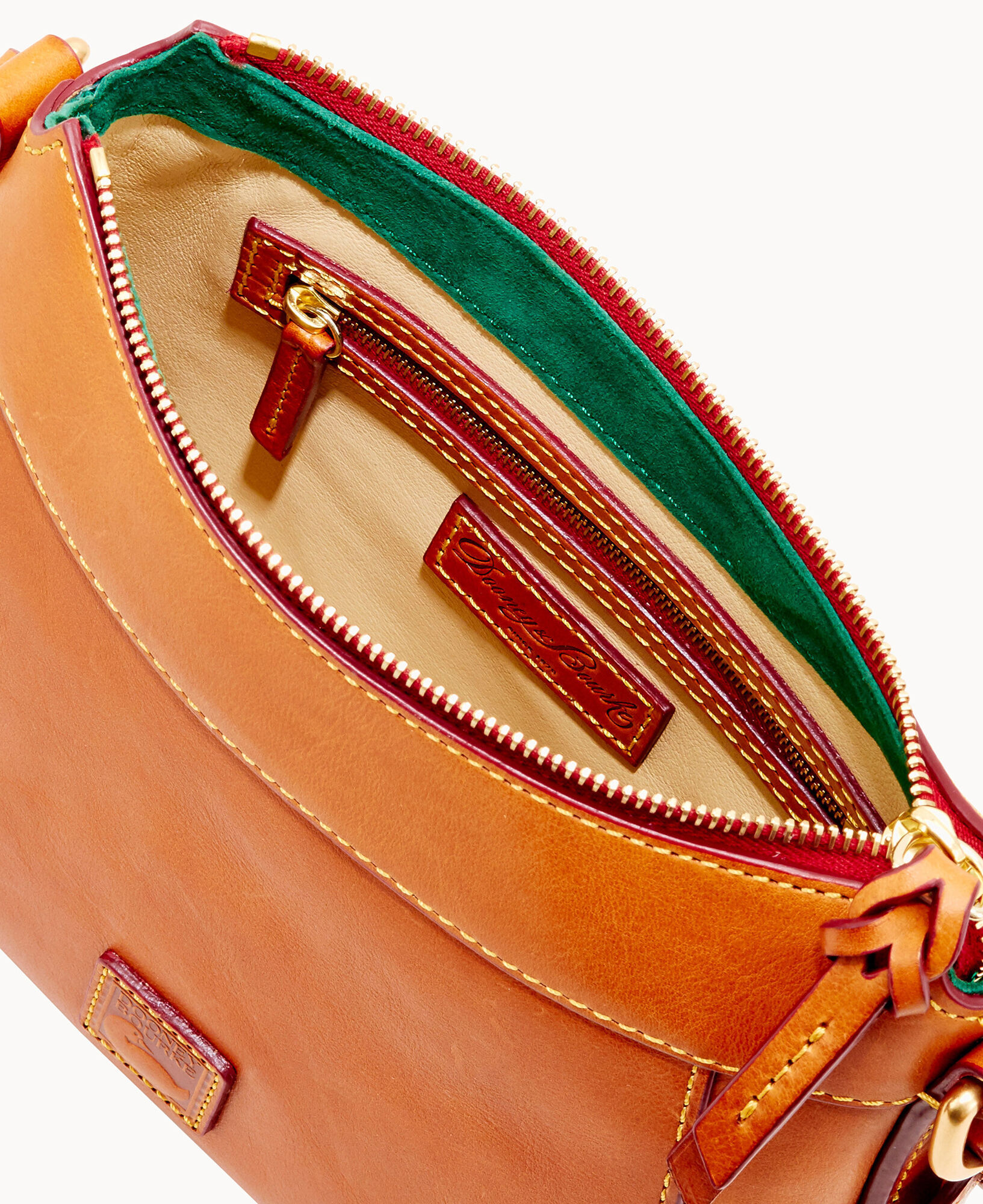 Dooney & Bourke Florentine Saddle Bag (natural/self Trim) Handbags