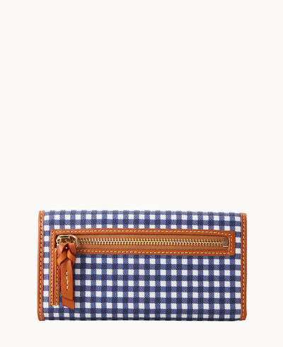 Gingham Continental Clutch