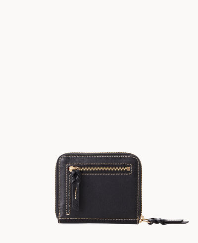 Saffiano Small Zip Around Wallet