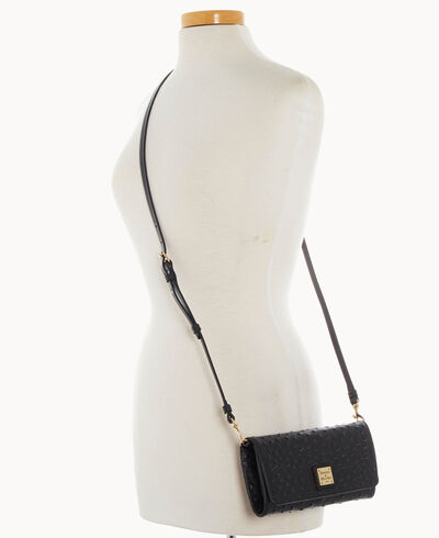 Ostrich Daphne Crossbody Wallet