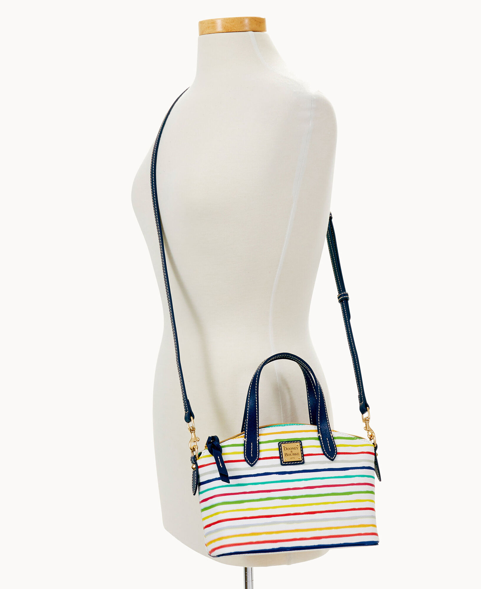 Dooney Bourke Multi Watercolor Stripes Ruby Bag
