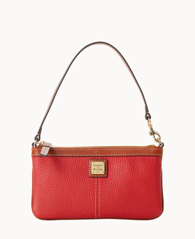 Pebble Grain Large Slim Wristlet