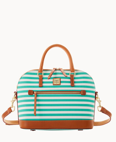 Sullivan Coated Cotton Domed Zip Satchel