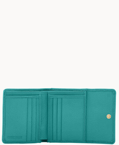 Pebble Grain Small Flap Credit Card Wallet