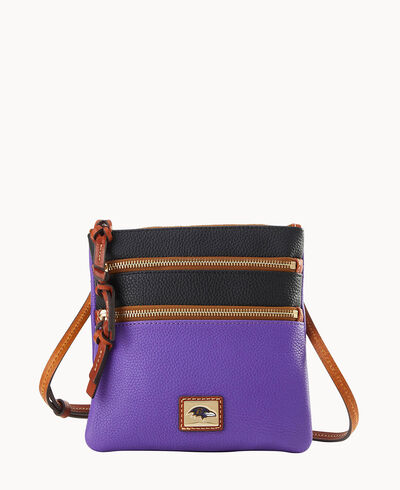 NFL Ravens Triple Zip Crossbody