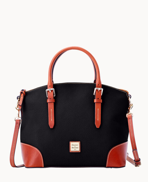 Pebble Grain Domed Satchel